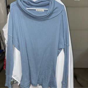 We The Free Light Blue Cowl Neck Sweater size small
